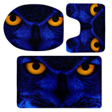 Maxbell 3 Piece Animal Toilet Covers Set Flannel Mats Bathroom Rug Style 4 - Aladdin Shoppers