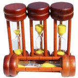 Maxbell 2pcs Sand Clock Hourglass Timer for Kitchen Kid Game -Yellow Sand 1 Minute