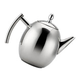 Maxbell 2 Pack Stainless Steel Teapot Kitchen Tea Kettle Metal Tea Pot with Infuser