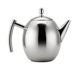 Maxbell 2 Pack Stainless Steel Teapot Kitchen Tea Kettle Metal Tea Pot with Infuser