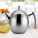Maxbell 2 Pack Stainless Steel Teapot Kitchen Tea Kettle Metal Tea Pot with Infuser