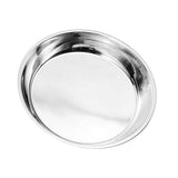 Maxbell Hotel Stainless Steel Tableware Round Dinner Plate Food Container 24CM - Aladdin Shoppers