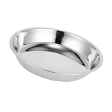 Maxbell Hotel Stainless Steel Tableware Round Dinner Plate Food Container 24CM - Aladdin Shoppers