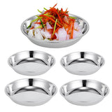 Maxbell Hotel Stainless Steel Tableware Round Dinner Plate Food Container 24CM - Aladdin Shoppers