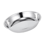 Maxbell Hotel Stainless Steel Tableware Round Dinner Plate Food Container 24CM - Aladdin Shoppers