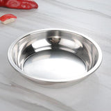 Maxbell Hotel Stainless Steel Tableware Round Dinner Plate Food Container 24CM - Aladdin Shoppers