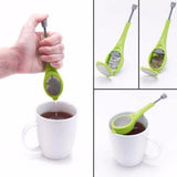 Maxbell 1 Pack Press Tea Infuser Silicone Filter Loose Tea Leaf Bagged Teas Strainer with Mesh Cover
