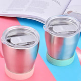 2 Pieces Stainless Steel Cup Outdoor Coffee Tea Juice Water Drinks Mug Green