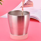 2 Pieces Stainless Steel Cup Outdoor Coffee Tea Juice Water Drinks Mug Green