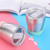 2 Pieces Stainless Steel Cup Outdoor Coffee Tea Juice Water Drinks Mug Green