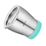 2 Pieces Stainless Steel Cup Outdoor Coffee Tea Juice Water Drinks Mug Green