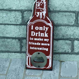 Maxbell Vintage Wooden Multipurpose Beer Bottle Opener Wall Mounted Red Ionly - Aladdin Shoppers