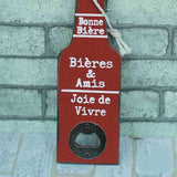 Maxbell Vintage Wooden Multipurpose Beer Bottle Opener Wall Mounted Red Bieres - Aladdin Shoppers