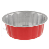Maxbell Disposable Aluminum Foil Cups for Muffin Cupcake Bake Ramekin Cup  Red