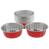 Maxbell Disposable Aluminum Foil Cups for Muffin Cupcake Bake Ramekin Cup  Red