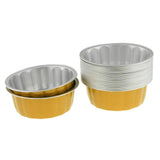 Maxbell Disposable Aluminum Foil Cups for Muffin Cupcake Bake Ramekin Cup  Yellow