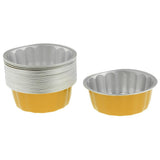 Maxbell Disposable Aluminum Foil Cups for Muffin Cupcake Bake Ramekin Cup  Yellow