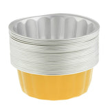 Maxbell Disposable Aluminum Foil Cups for Muffin Cupcake Bake Ramekin Cup  Yellow