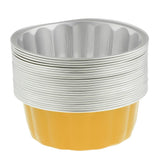 Maxbell Disposable Aluminum Foil Cups for Muffin Cupcake Bake Ramekin Cup  Yellow