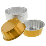 Maxbell Disposable Aluminum Foil Cups for Muffin Cupcake Bake Ramekin Cup  Yellow