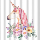 Maxbell Digital Printing Polyester Bath Shower Curtain with 12 Hook Bathroom Unicone