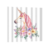 Maxbell Digital Printing Polyester Bath Shower Curtain with 12 Hook Bathroom Unicone