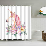 Maxbell Digital Printing Polyester Bath Shower Curtain with 12 Hook Bathroom Unicone