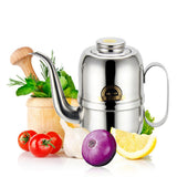 Maxbell Stainless Steel Olive Oil Vinegar Can Drizzler Cruet Bottle Oil Dispenser 32oz
