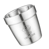 Maxbell Double Wall Wine Cup Stainless Steel Beer Mug Travel Drinking Glass B 185ml