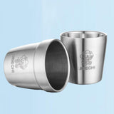 Maxbell Double Wall Wine Cup Stainless Steel Beer Mug Travel Drinking Glass B 185ml