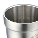 Maxbell Double Wall Wine Cup Stainless Steel Beer Mug Travel Drinking Glass B 185ml