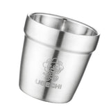 Maxbell Double Wall Wine Cup Stainless Steel Beer Mug Travel Drinking Glass B 185ml