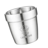 Maxbell Double Wall Wine Cup Stainless Steel Beer Mug Travel Drinking Glass B 185ml