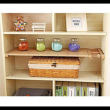 Maxbell 2pcs Expandable Shelf Closet Organizer Storage Adjustable Rack Rod 50-80cm