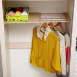 Maxbell 2pcs Expandable Shelf Closet Organizer Storage Adjustable Rack Rod 50-80cm