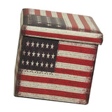 Maxbell Foldable Storage Ottonmans Box Chest Seat Food Stool Stars and stripes
