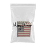 Maxbell Foldable Storage Ottonmans Box Chest Seat Food Stool Stars and stripes