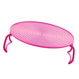 Maxbell Microwave Oven Heating Shelf Heating Kitchen Tray Oven Cooking Rack Rose Red
