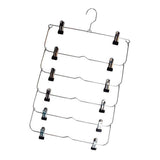 3pcs Skirt Hangers Pants Hangers Closet Organizer Fold Up Hangers Black