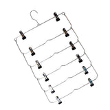 Maxbell 6 Tier Skirt Hangers Pants Hangers Closet Organizer Fold Up Hangers 2pcs