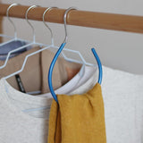 Maxbell 4pcs Tie Scarf Tie Clothes Storage Rack Blue