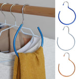Maxbell 4pcs Tie Scarf Tie Clothes Storage Rack Blue