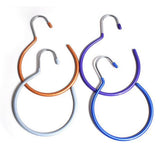 Maxbell 2pcs Tie Scarf Tie Clothes Storage Rack Silver