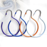 Maxbell 2pcs Tie Scarf Tie Clothes Storage Rack Silver
