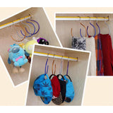 Maxbell 2pcs Tie Scarf Tie Clothes Storage Rack Silver