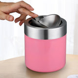 Maxbell Stainless Steel Ashtray Desktop Mini Trash Can Stand Holder Ash Tray Pink - Aladdin Shoppers