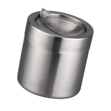 Maxbell Stainless Steel Ashtray Desktop Mini Trash Can Stand Holder Ash Tray Silver