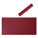 Maxbell PU Leather Mouse Mat Rectangle Table Covers wine red - Aladdin Shoppers