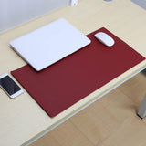 Maxbell PU Leather Mouse Mat Rectangle Table Covers wine red - Aladdin Shoppers