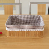 Maxbell Weaving Storage Basket Bamboo Handmade Snacks Toys Storage Box 20x16x10cm